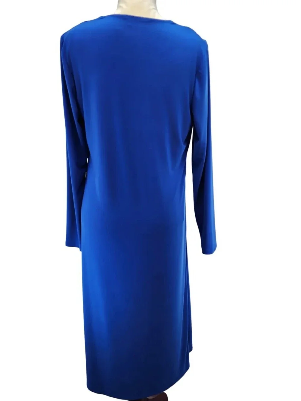 Antthony Studio Royal Blue Pleated Overlay Midi Dress XL